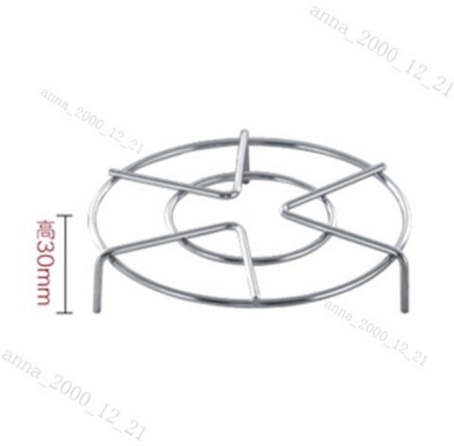 特厚不銹鋼三腳蒸架 12CM, 低腳（3cm)蒸架, 1個