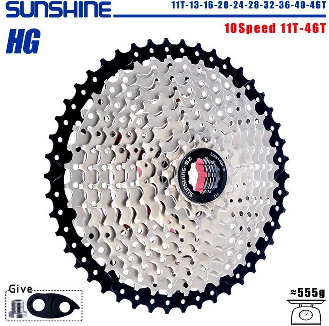 프리휠 자전거 카세트 8/9/10/11/12 스피드 32/36T/40T/42T/46T/50T/52T 스프로켓 HG 구조 SHIMANO/SRAM 액세서리에 적합(9단 11T-42T, 색상: 14. 10 Speed 11T-46T, 1개