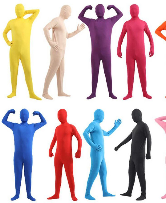 촬영용 바디슈트 쫄쫄이 졸업사진 전신 의상 크로마키 옐로우 L