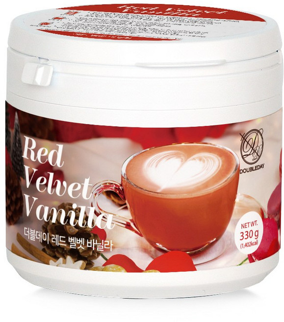 [더블데이] 레드 벨벳 바닐라 파우더 홈카페 330G / 라떼 프라페 음료 베이스 믹스, 330g(홈카페), 1개, 1개입