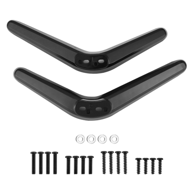 TCL TV 스탠드 다리 28 32 40 43 49 50 55 65 인치 TCL Roku TV 다리를위한 TV 스탠드 28D2700 32S321 나사로 TV 스탠드., 검은색