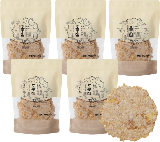 풍심당 현미 + 귀리 + 곤약 누룽지 호롱칩 18p, 100g, 5개