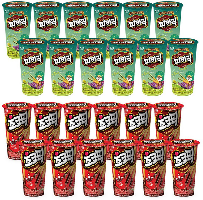 두바이스타일 피카픽 45g 12p + 초코픽 45g 12p, 12세트, 90g