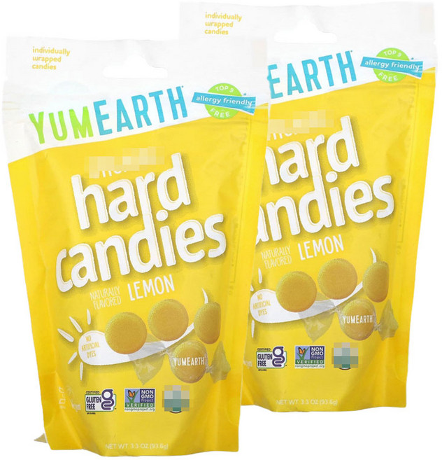 얌얼스 야미얼스 하드 캔디 사탕 레몬 맛, 2개, 93.6g