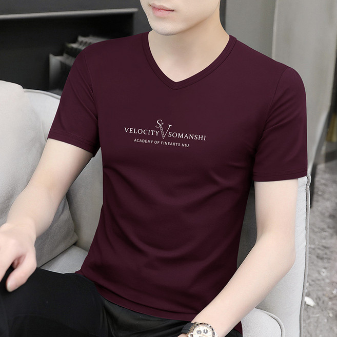 남성용 반팔 티셔츠 얇고 루즈핏 캐주얼 티셔츠 청년 남성 운동 피트니스 속건성 통기성