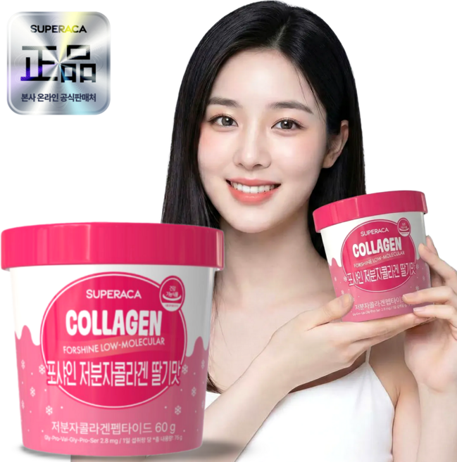 수퍼라카 저분자 콜라겐 영양제 딸기맛, 1세트, 30회분