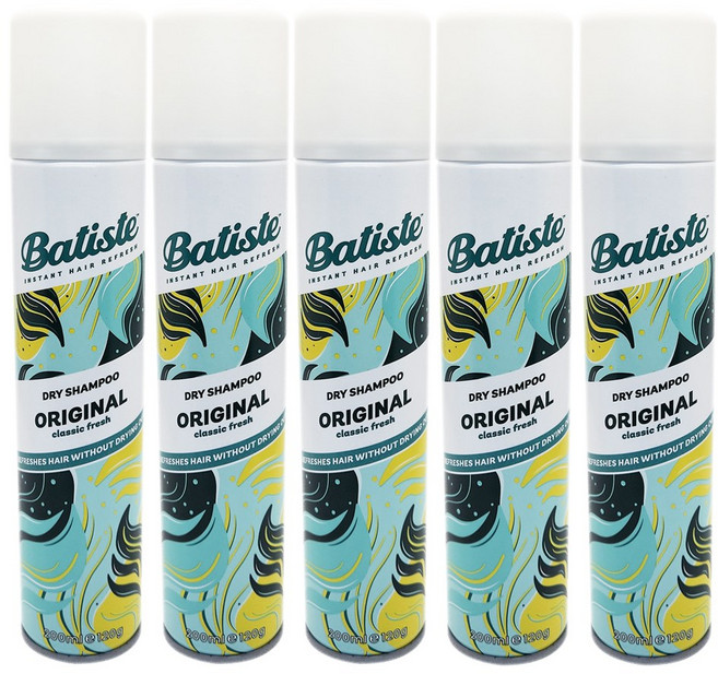 바티스트 드라이 샴푸 오리지널 클래식 후레쉬, 5개, 200ml