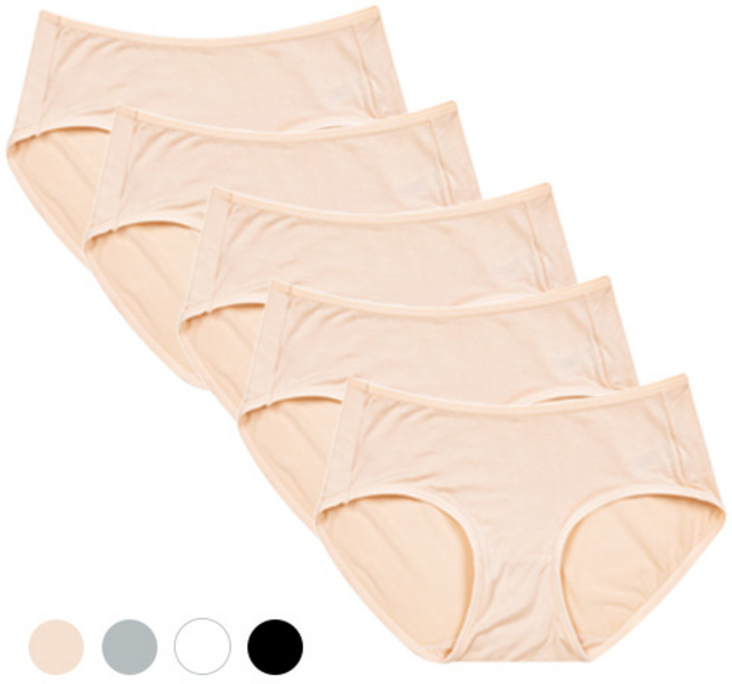 [6XL까지] 여성 모달팬티 5매세트 빅사이즈 삼각팬티