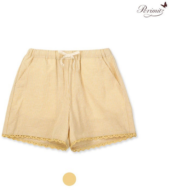 페리미츠 여아 레이스 배색 4부 바지(P2521P255)