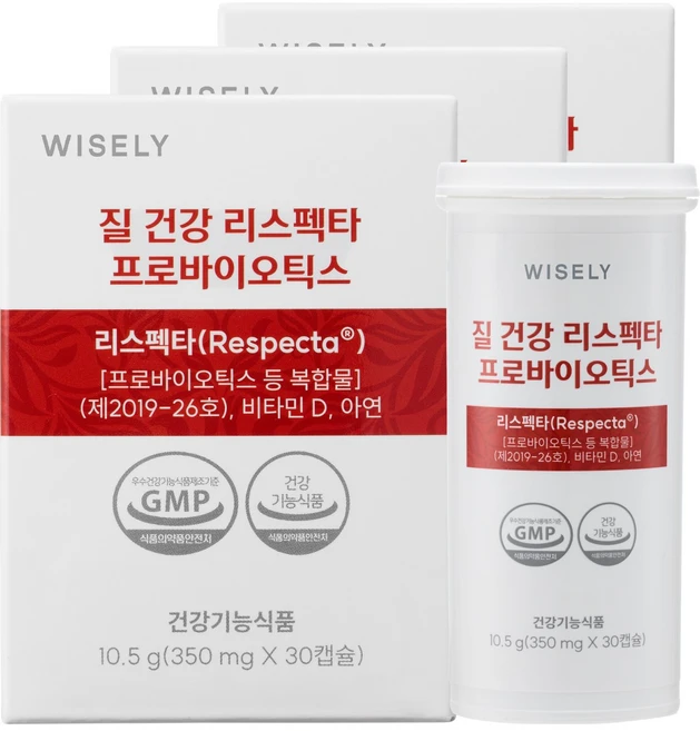 와이즐리 질 건강 리스펙타 여성 유산균, 3개, 30정 - 쿠팡