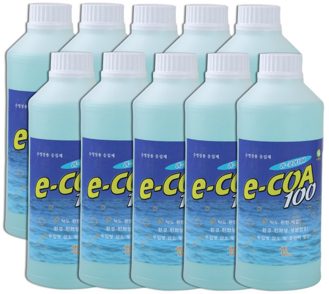 수영장 응집제 약품 이코아100 탁도 여과 수질 개선 정화 라이프케미칼 수영장 청소, 10개, 1L