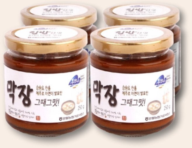 영월농협 동강마루 전통 막장 250g x 4병 / 구수한 밥도둑 된장양념 세트, 4개