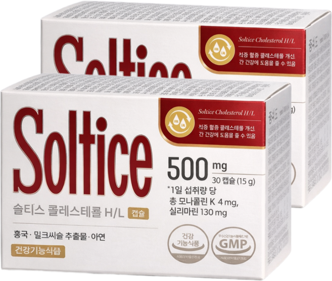 솔티스 콜레스테롤 H/L 500mg x 30캡슐 x 2박스 30일분, 30정