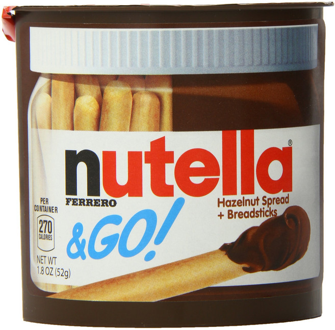 누텔라 페레로 고 헤이즐넛 스프레드와 브레드스틱 12팩 - Nutella Ferrero Go Hazelnut Spread and Breadsticks 12 packs- 22 O, 624g, 1개