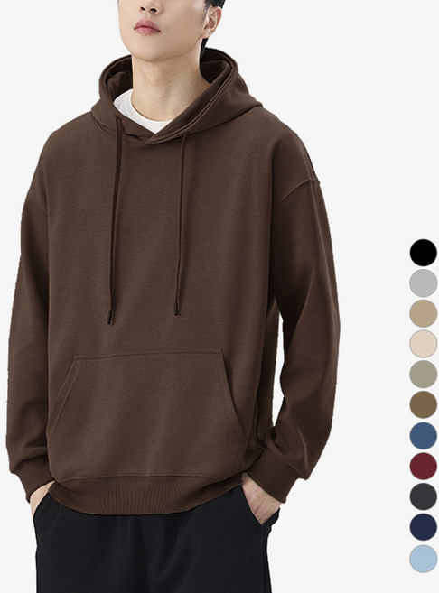 디커스텀 남녀공용 루즈핏 무지 후드티 빅사이즈 14컬러