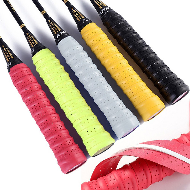 배드민턴 골프 테니스 낚시대 손잡이 메쉬쿠션 그립테이프, 네온