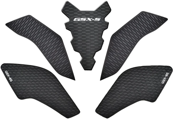 GSX-8S 용 탱크 패드 오토바이 액세서리 측면 보호대 무릎 포도 쿠션, 01 black One set