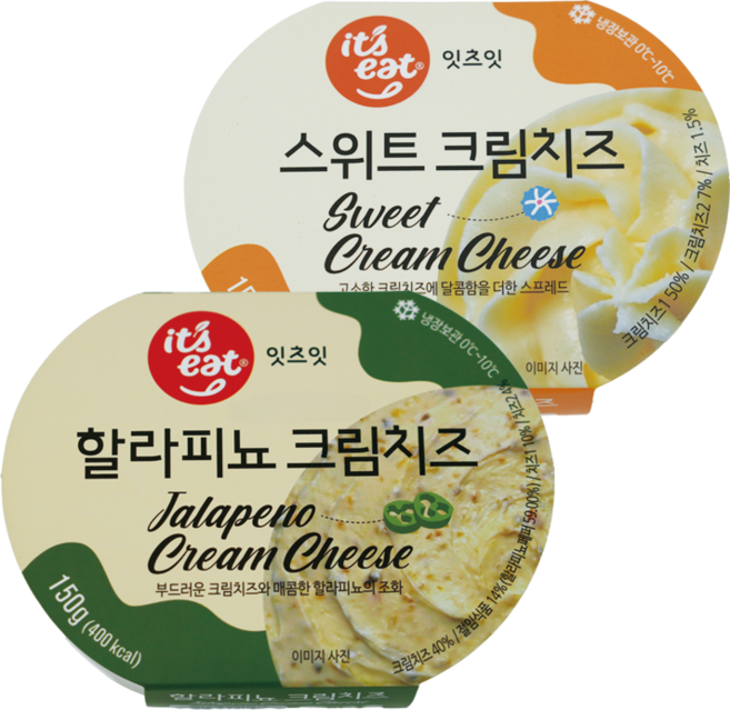 [출시이벤트] 잇츠잇 할라피뇨크림치즈 + 하나더추가(대파베이컨/스위트크림/블루베리 램덤발송), 2개, 150g