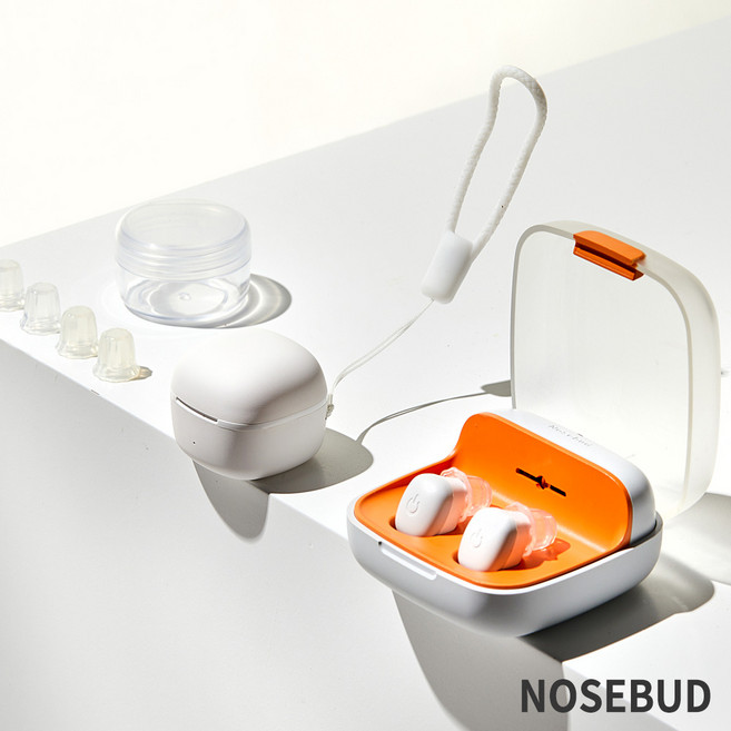 노즈버드 무선 비염치료 의료기기 계절성 알레르기 콧물 재채기 코막힘 만성 축농증 이어폰타입 비염치료기, 1세트