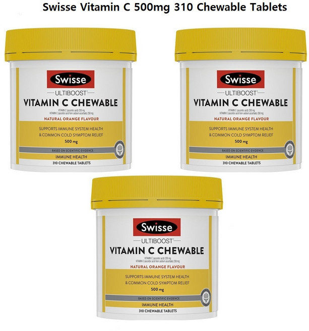스위스 비타민 C 500mg 310정 Swisse Vitamin C 500mg 310 Chewable Tablets, 3개, 930정