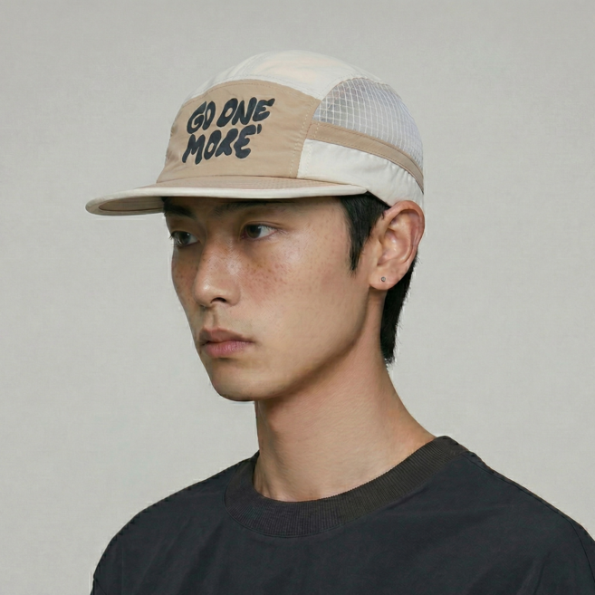 뮤트아웃 남녀공용 매쉬 러닝 모자 숏챙 등산 마라톤 캠프 캡, 1개, 베이지