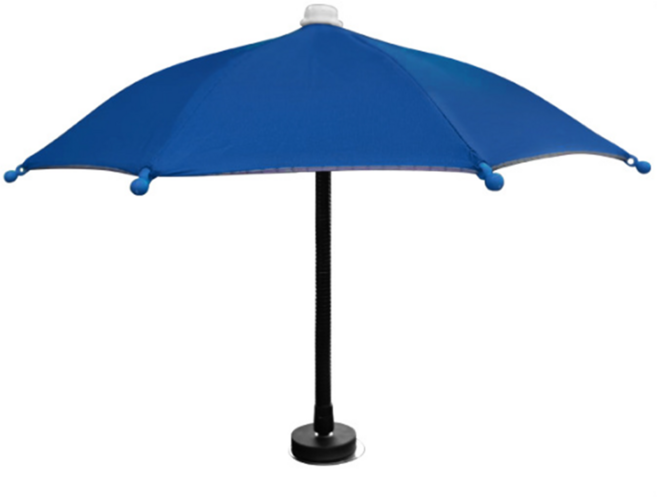 락모터스 라이더 미니 우산 자석 햇빛가리개 스마트폰 휴대폰 방수, 블루