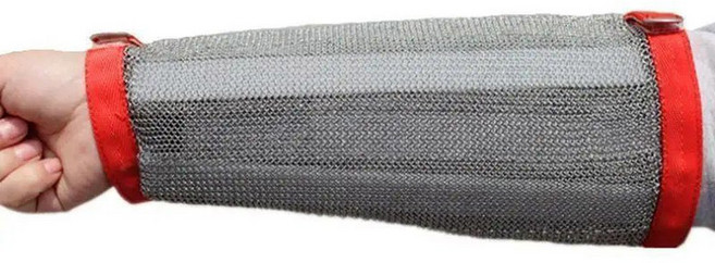 쇠 장갑 안전 칼장갑 정육 주방용 손가락 나이프 XXS 밴드 스트랩 찔림 방지 육가공용, 24 스텐 링 절단 방지 암 24, 1개