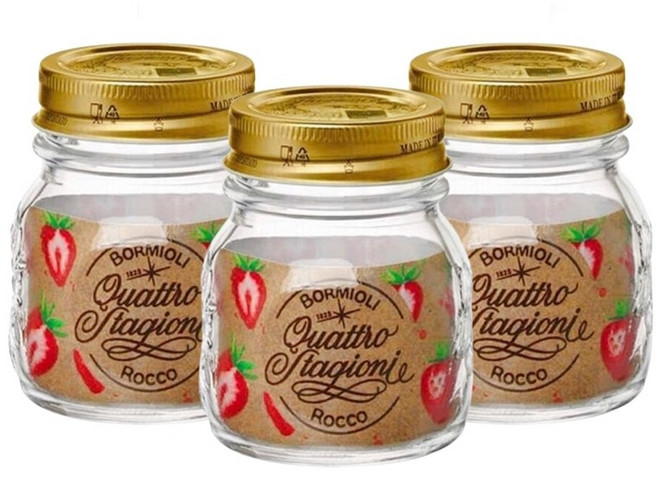 보르미올리 콰트로 밀폐유리병 150ml 3개