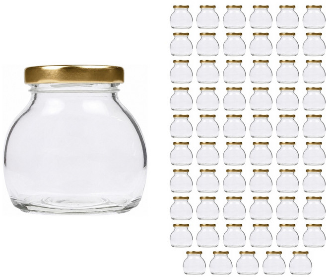 공병상회 다용도 유리병 시리즈 + 러그캡/골드, 60개, 150ml