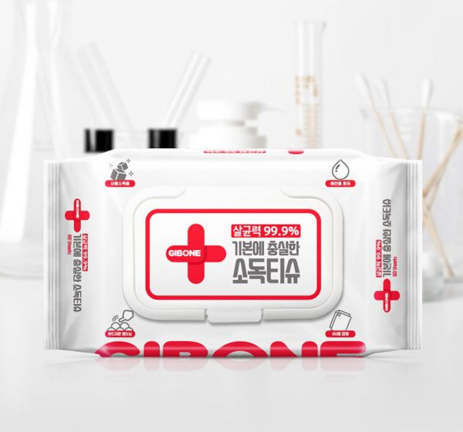 기본에 충실한 소독티슈 캡형 60p, 5개