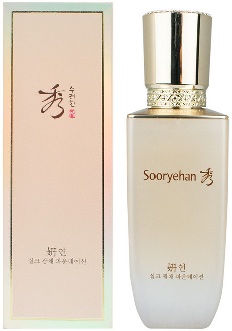 수려한 연 실크 광채 파운데이션 35ml, 21호, 1개