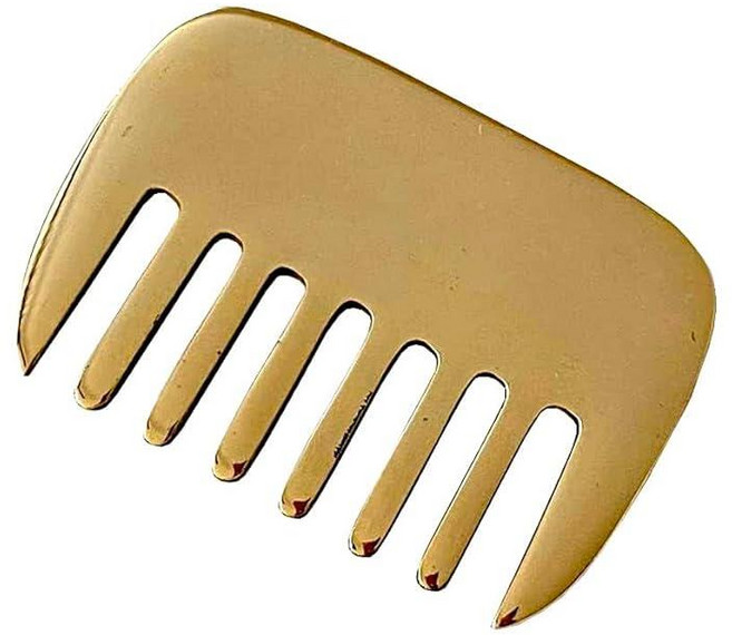 Soulvinee Bronze Kansa Gua Sha 마사지 도구 - 칸사 빗 - 힘줄 마사지 스크래핑 도구 근육통 완화 근막 스트레스 완화 및 흉터 조직 분해(1개 세트), 1