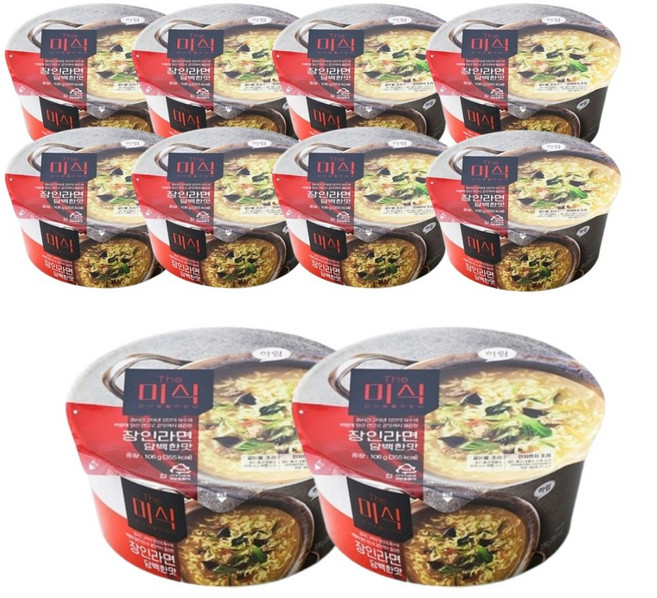 더미식 장인라면 담백한맛 컵 106g, 10개