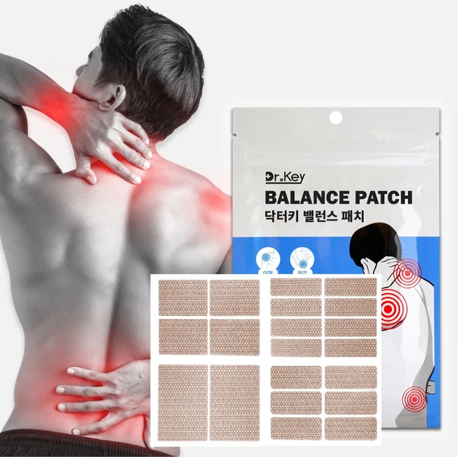 닥터키 근육통 동전패치 밸런스 패치 4가지 사이즈_손가락 무릎 등 손목, 1개, 46개입 - 쿠팡