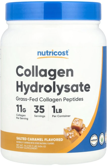 Nutricost 콜라겐 하이드롤리세이트 솔티드 캐러멜 454g(16.2oz) Nutricost (뉴트리코스트), 453 g, 454g, 1개 - 쿠팡