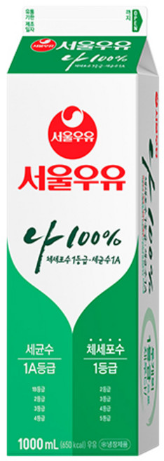 서울우유 나100% 1000ml, 1L, 4개