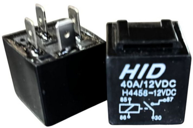 新北出貨 40A 4P繼電器 車用繼電器 汽車改裝 線組 防水型 388繼電器 HID改裝必備, 1個, 12V繼電器
