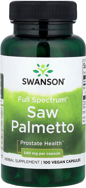스완슨 Full Spectrum 쏘팔메토 540mg 비건 캡슐 100정 SWV-01909, 1개