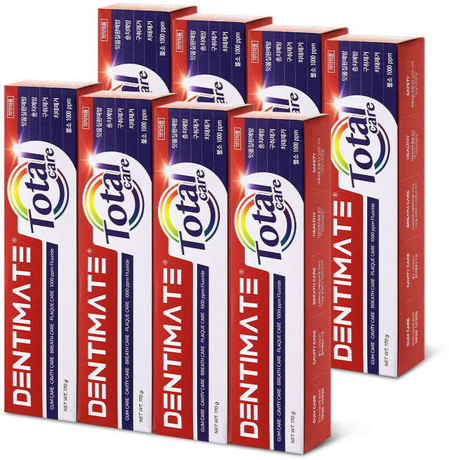 크리오 덴티메이트 올인원 토탈케어 치약, 170g, 8개