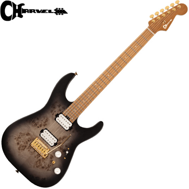 [Charvel] PRO-MOD DK24P HH 2PT CM Poplar Burl Top / 샤벨 일렉기타 - Trans Black Burst