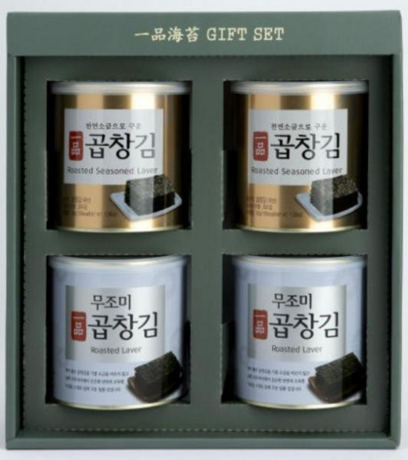 김선물세트 캔김 일품 조미 무조미 곱창김 혼합세트 선물세트 4캔, 1개
