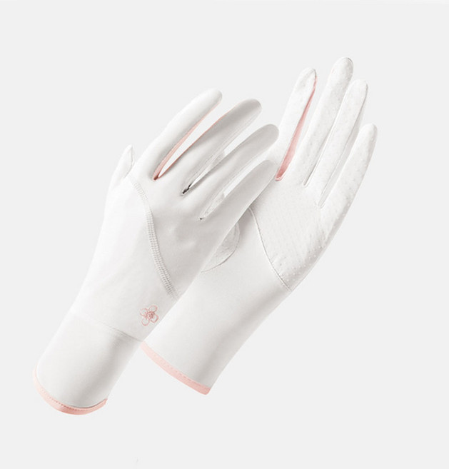 쿨 아이스 자외선 차단 여자 미끄럼방지 운전 장갑 여성장갑 데일리 등산 운전 골프 봄 여름 가을, 자외선차단 운전 장갑(화이트), 화이트, 1개