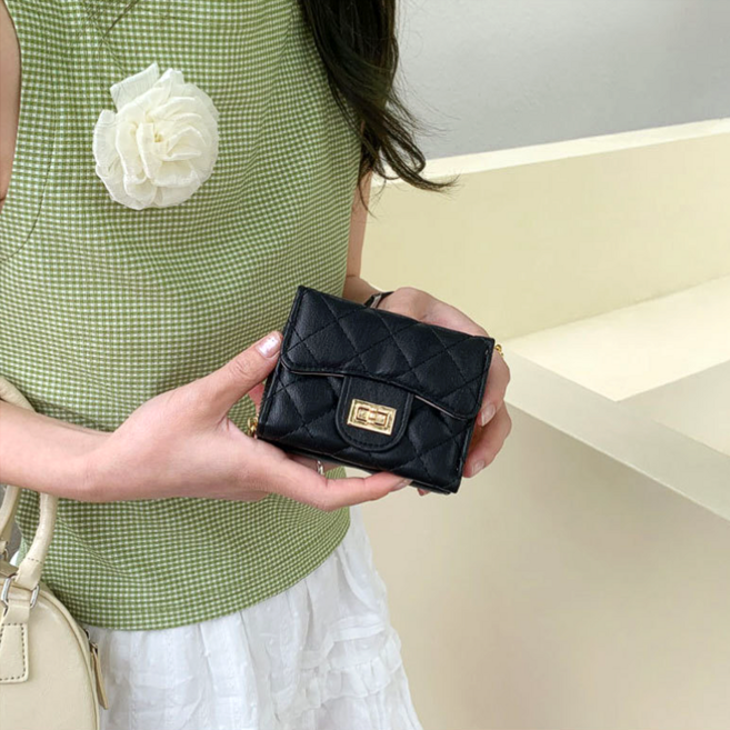 뷰티앤몬스터 아가일 고급 PU 방수 가벼운 소프트 반지갑