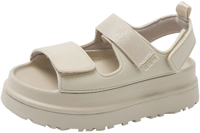 투데이리빙 골든 여성 통굽 샌들 발편한 키높이 5.5cm 여성용 샌달 여자 스트랩 통쿱 센들 여름 신발 샌들힐