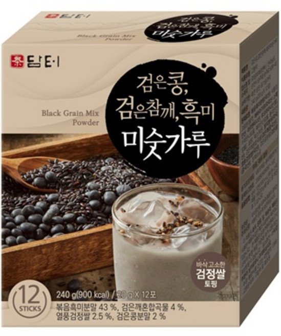 담터 검은콩 검은참깨 흑미 미숫가루, 20g, 12개