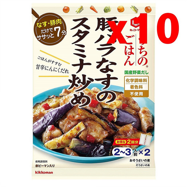 기꼬만 돼지고기 가지 볶음 84g x10개 Kikkoman Tonbara nasu