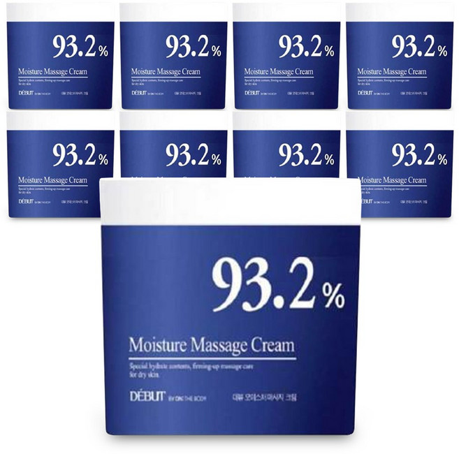 데뷰 93.2% 모이스처 마사지 크림, 500ml, 10개