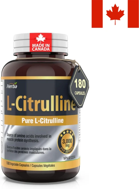 Herba L시트룰린 영양제 750mg 180캡슐 캐나다 내수용, 1개, 180정 - 쿠팡
