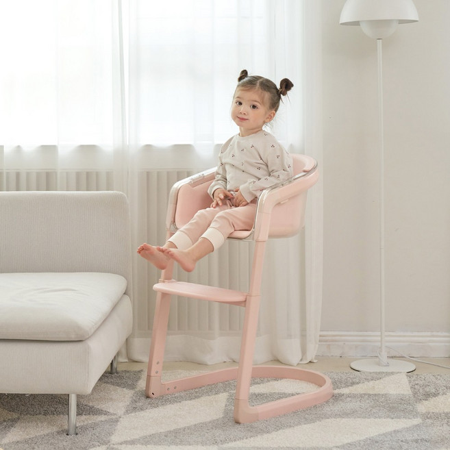 에시앙 슈니 하이체어 유아식탁의자 아기의자 이유식의자, 로즈쿼츠, 선택안함