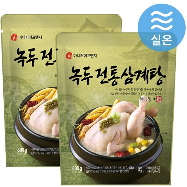 마니커-[실온]녹두 전통 삼계탕 800g, 2개